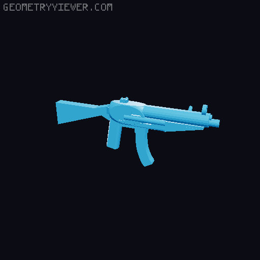 MP5 and MP5K for Carbon/Dummy 13 Beta + V1/extra (Foregrip, Skeleton stock, Stock, Drum mag, etc) gun 3D model thumbnail