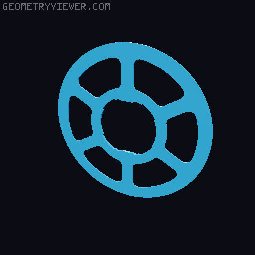 cable spool ethernet cable 10m 3D model thumbnail