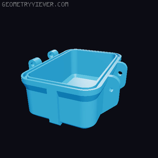 Rugged SD Card Box 3D model thumbnail