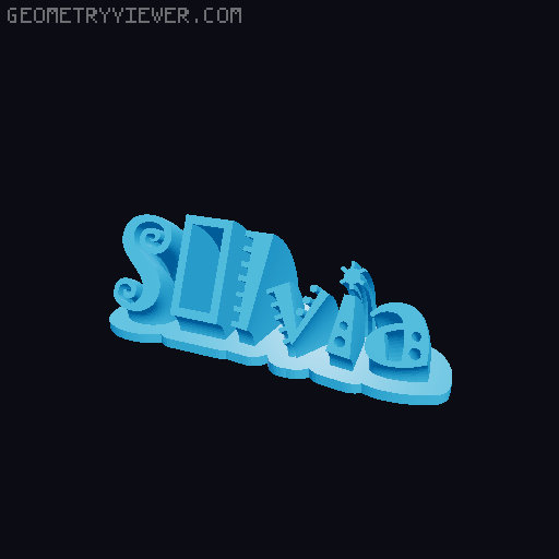 Sweeping crazy name tag 3D model thumbnail