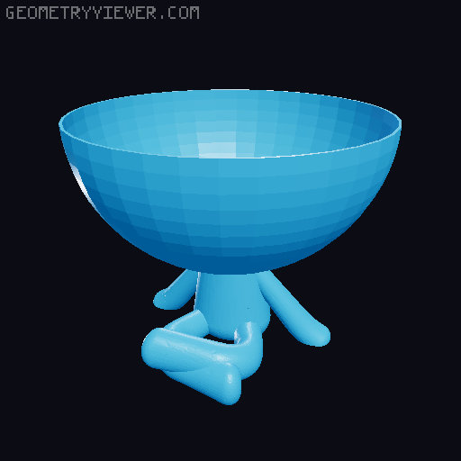 Robert Sugar Bowl 03 3D model thumbnail