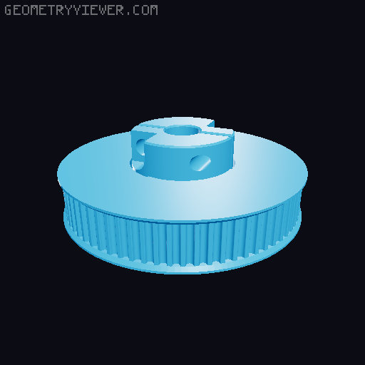 GT2 Pulley - the big collection updated 3D model thumbnail