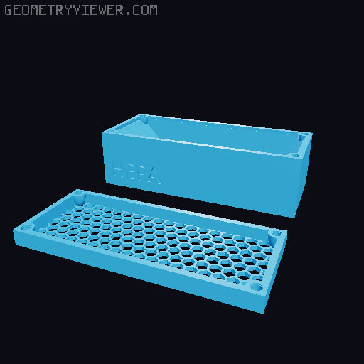 Tingkat - Creality K1C/K1/K1SE HEPA and Carbon Filter Air Scrubber 3D model thumbnail