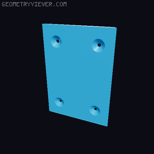 adjustable drop plate with ir sensor 3D model thumbnail