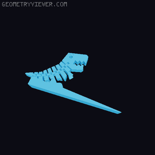 Flexi Rex Doorstop 3D model thumbnail