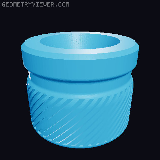 Threaded FOXBAT Muzzle System (screw barrel attachements directly onto the blaster) 3D model thumbnail