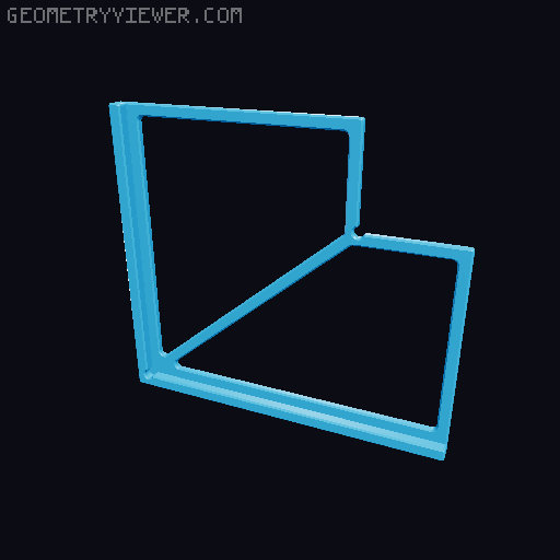 Floating Photo Mounting System (French Cleat) 3D model thumbnail