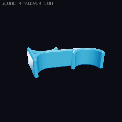 Tentacle Radiator Towel Hook / tentacule de poulpe porte serviette 3D model thumbnail