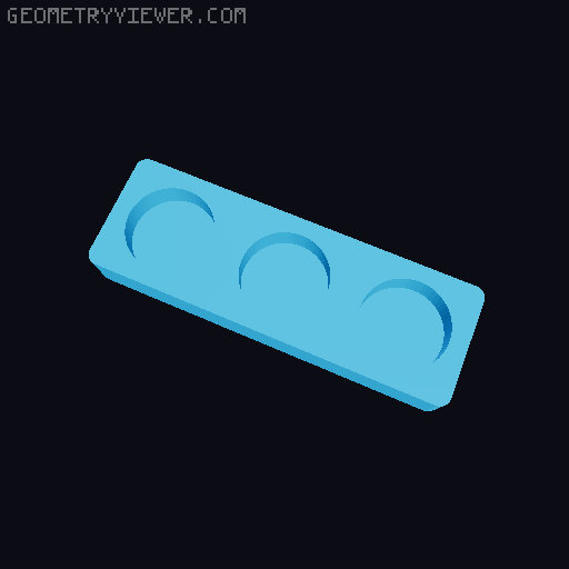 Gridfinity NUUN Tube Storage 3D model thumbnail