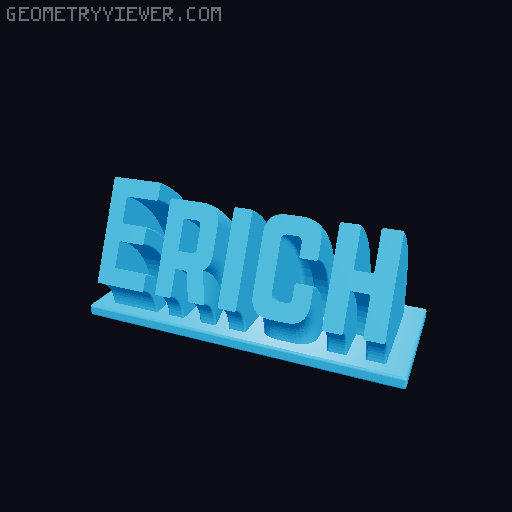 Sweeping Name Tag 3D model thumbnail