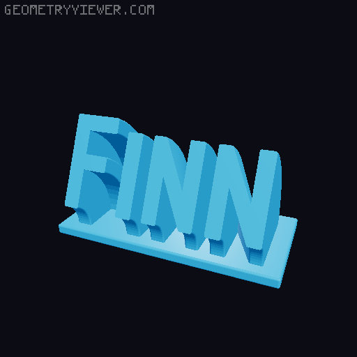 Sweeping Name Tag 3D model thumbnail