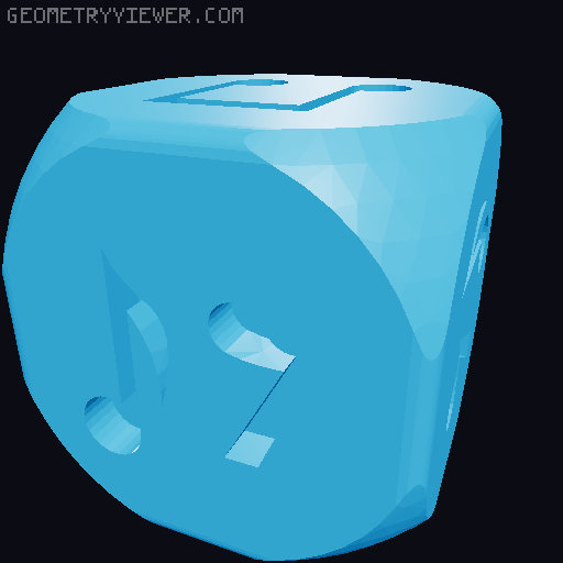 Rhythm dice, dice with notes 3D model thumbnail