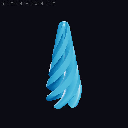 Spiral Fidget V2 3D model thumbnail