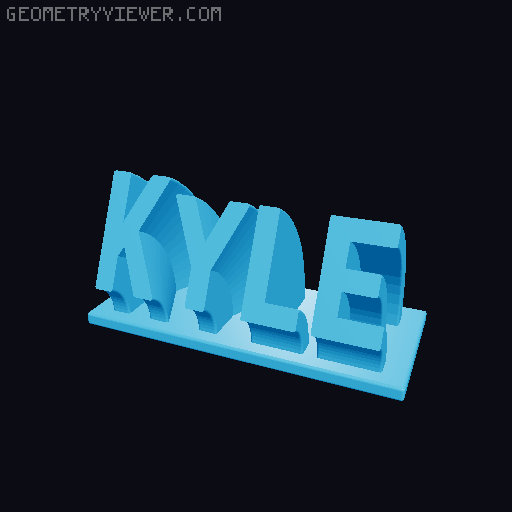 Sweeping Name Tag 3D model thumbnail