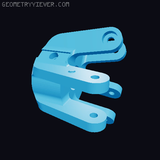 Mini adaptive gripper 3D model thumbnail