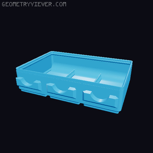 Parametric Gridfinity bins for GOEWS 3D model thumbnail