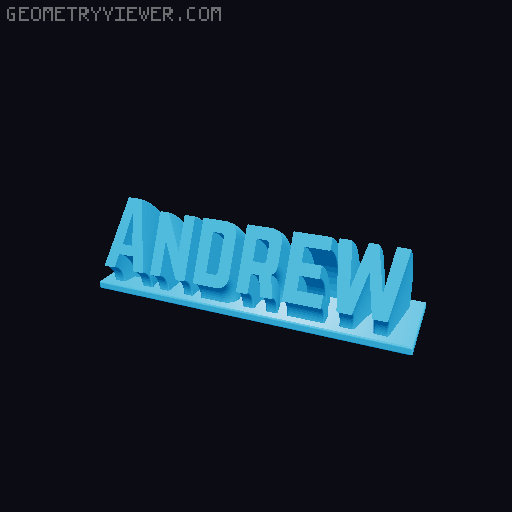 Sweeping Name Tag 3D model thumbnail