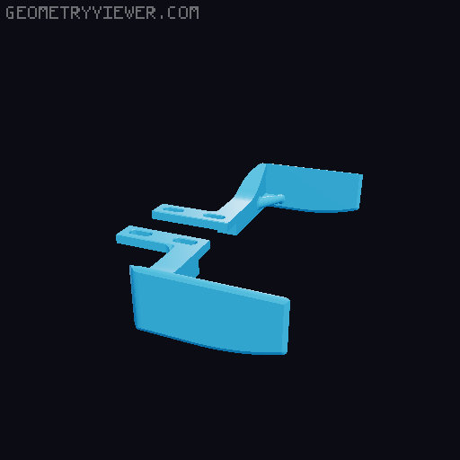 Stabilizers for Proboat Miss GEICO 17" Power Boat Racer Self-Righting Deep-V 3D model thumbnail