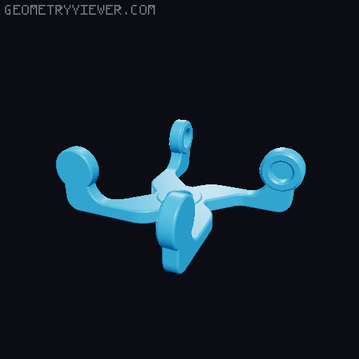 Quadro gear spinner 3D model thumbnail