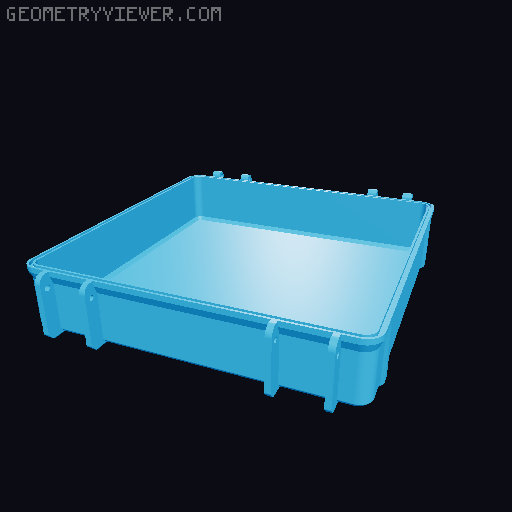 separate files for Rugged Metric Bolts Box 3D model thumbnail