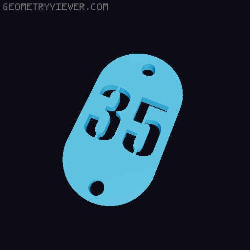 Porta chaves; Keychain 3D model thumbnail