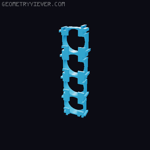 IMPROVED 18650 Modular Holder Multi Cell 3D model thumbnail