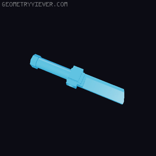 Lego Extending Sword (For Animation) 3D model thumbnail