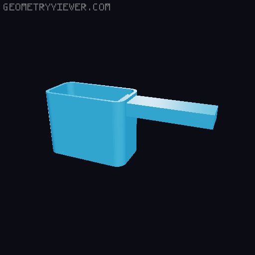 Laundry Powder Container with Scoop 3D model thumbnail