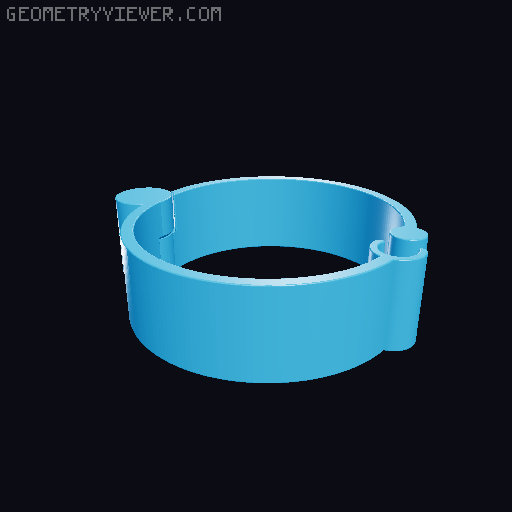Openable cable clip Print-in-place 3D model thumbnail