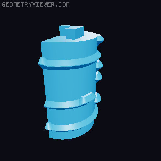Hexglyph remix for printing in parts 3D model thumbnail