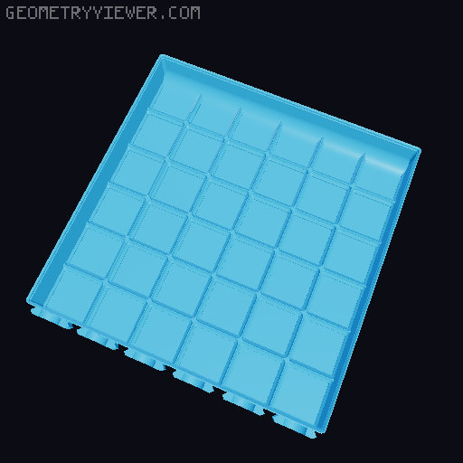 Parametric Gridfinity bins for GOEWS 3D model thumbnail