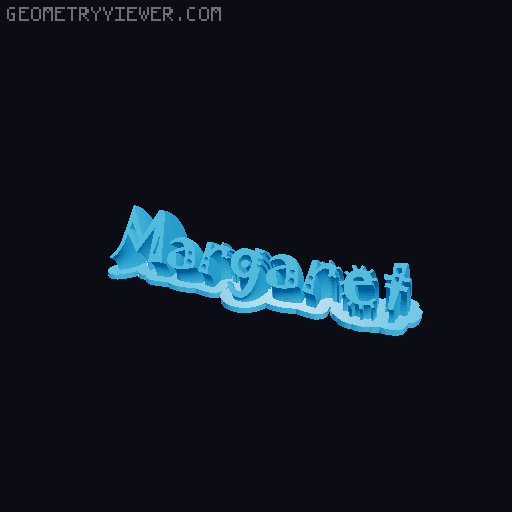 Sweeping crazy name tag 3D model thumbnail