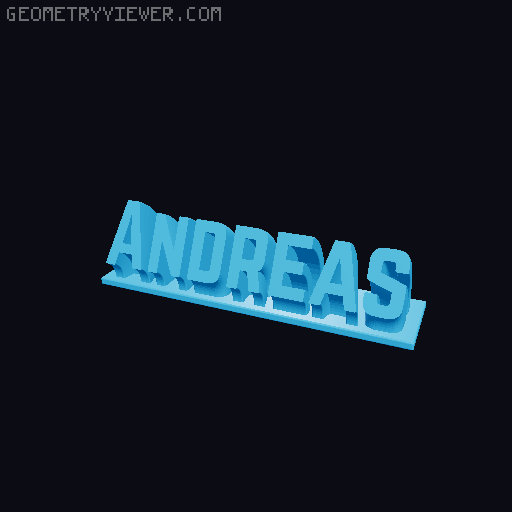 Sweeping Name Tag 3D model thumbnail