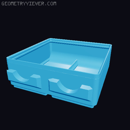 Parametric Gridfinity bins for GOEWS 3D model thumbnail
