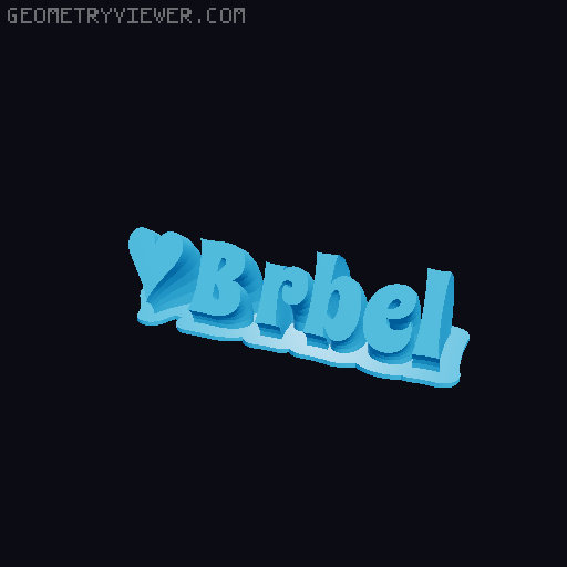 Valentine sculpture 3D model thumbnail