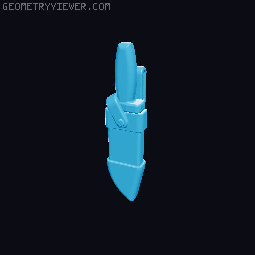 Remix of Tofty's Super Soldier Knives 28mm - A and C without belt loops + repaired A 3D model thumbnail
