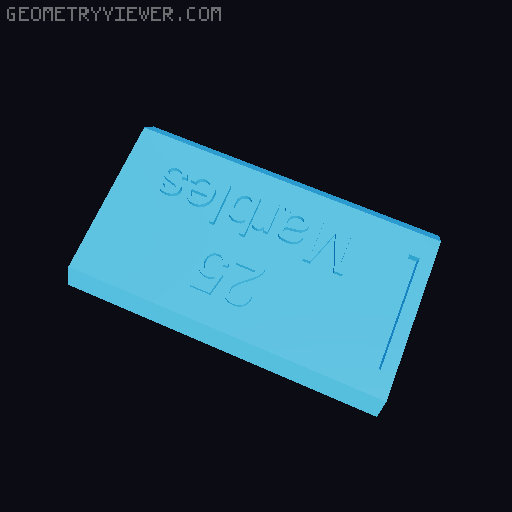 Marble Box for the surface  of the battery box 3D model thumbnail
