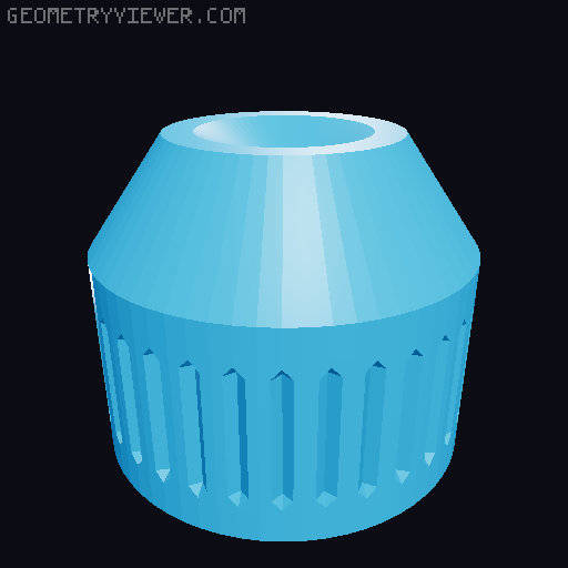 Hydroponics Tower Upgraded Nozzles 3D model thumbnail