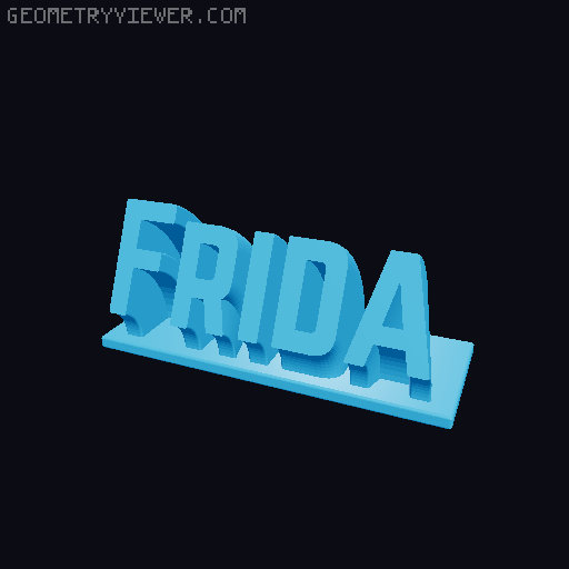Sweeping Name Tag 3D model thumbnail