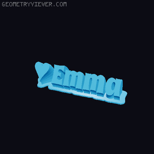 Valentine sculpture 3D model thumbnail