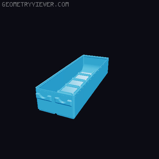 Parametric Gridfinity bins for GOEWS 3D model thumbnail