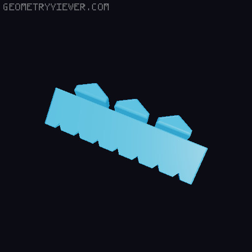 Ice Scraper with reusable blades and case 3D model thumbnail