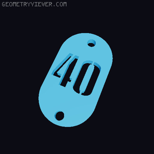 Porta chaves; Keychain 3D model thumbnail