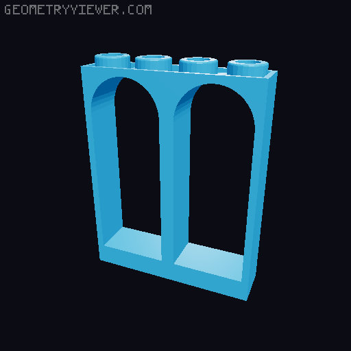 Piezas con Arcos Interiores 3D model thumbnail