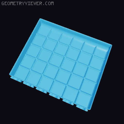 Parametric Gridfinity bins for GOEWS 3D model thumbnail