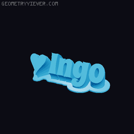 Valentine sculpture 3D model thumbnail