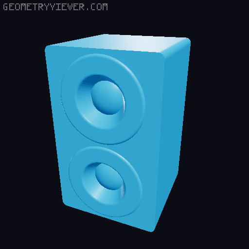 Speaker Box Bobble Head 3D model thumbnail