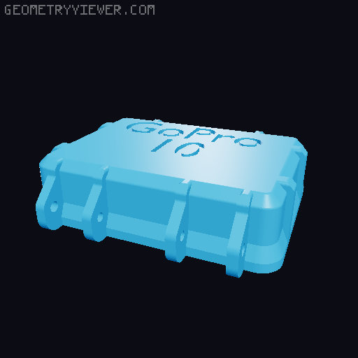 GoPro 9 Black - Rugged Box - 2 Battery - Lid 3D model thumbnail