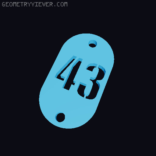 Porta chaves; Keychain 3D model thumbnail