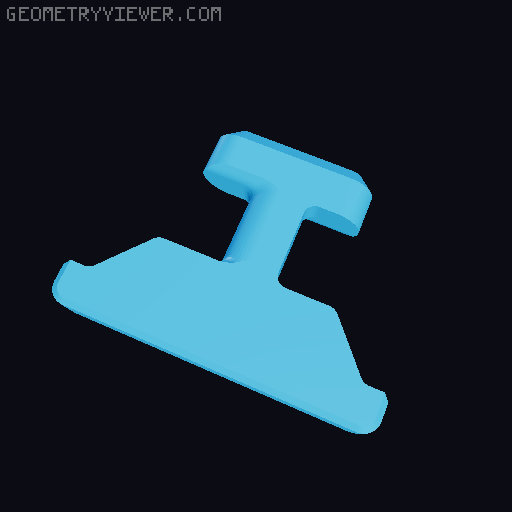 Skadis Squiggle Coat Hook 3D model thumbnail